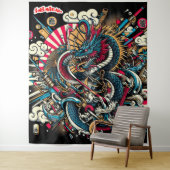 Tenture Abstrait japonais inimical (En situation)