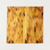 Tenture Abstrait jaune orange mosaïque numérique polygonal (Devant (Horizontal))