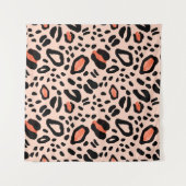 Tenture Abstrait léopard aquarelle. Motif poster de animal (Devant (Horizontal))