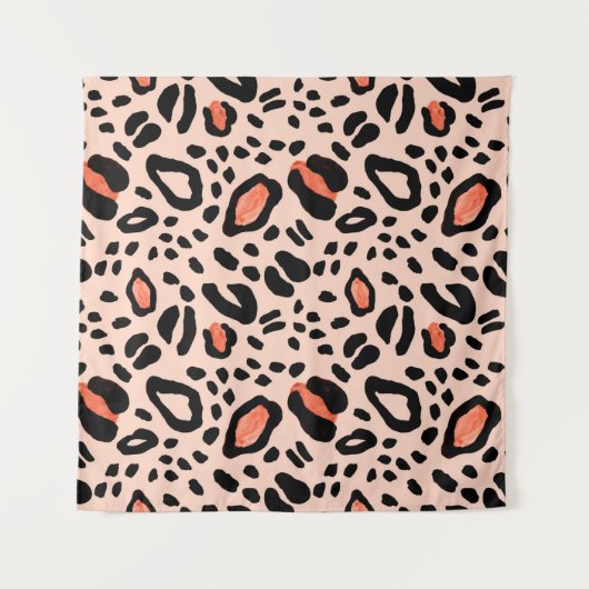 Tenture Abstrait léopard aquarelle. Motif poster de animal (Devant (Horizontal))