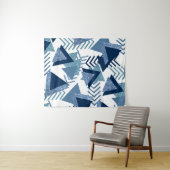 Tenture Abstrait Luxueux des Années 80 | Formes Turquoise (En situation (horizontale))