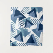 Tenture Abstrait Luxueux des Années 80 | Formes Turquoise (Devant)