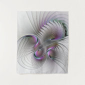 Tenture Abstrait moderne Shy Imaginaire Figure Fractal Art (Devant)
