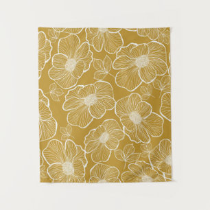 Tenture Abstrait motif floral transparent. Arrière-groupe