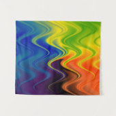Tenture Abstrait multicolore ondulé (Devant (Horizontal))