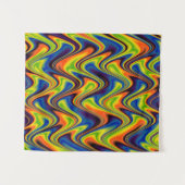 Tenture Abstrait multicolore ondulé (Devant (Horizontal))