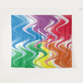 Tenture Abstrait Multicolore Ondulé (Devant (Horizontal))