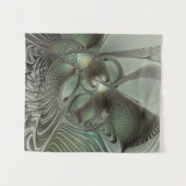 Tenture Abstrait Olive Sage Green Grey Fractal Art Imagina (Devant (Horizontal))