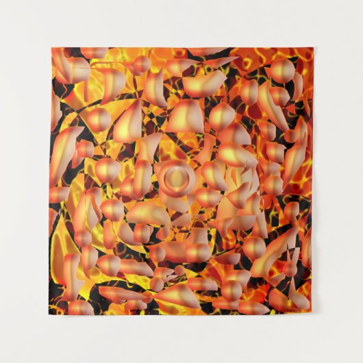 Tenture Abstrait orange (Devant)