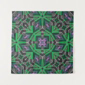 Tenture Abstrait ornemental rayé vert foncé (Devant (Horizontal))