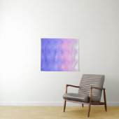 Tenture Abstrait rose vif et violet (En situation (horizontale))