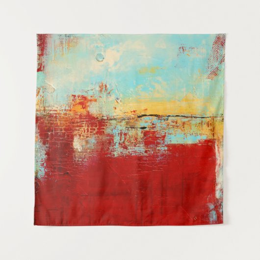 Tenture Abstrait rouge de l'Alaska (Devant)