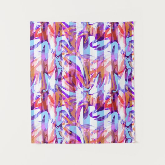 Tenture Abstrait sans couture brosse trait moderne multico (Devant)