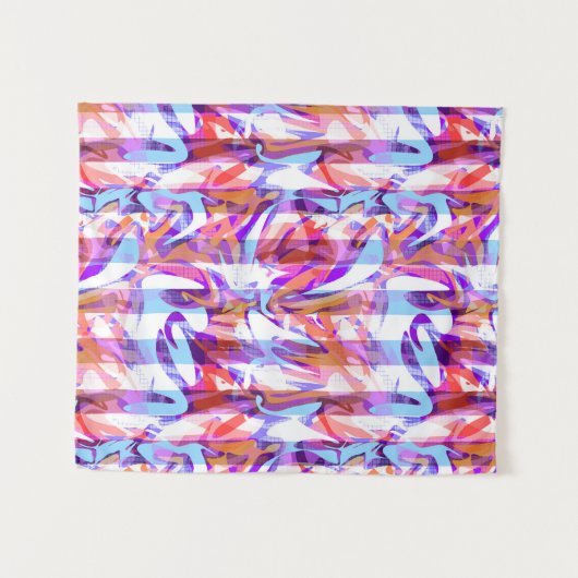 Tenture Abstrait sans couture brosse trait moderne multico (Devant (Horizontal))
