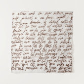 Tenture Abstrait texte manuscrit noir rétro illisible.  (Devant)