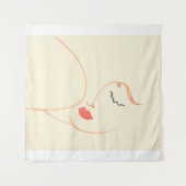 Tenture Abstrait visage de fille. belle femme. syndrome de (Devant (Horizontal))