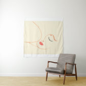 Tenture Abstrait visage de fille. belle femme. syndrome de (En situation (horizontale))