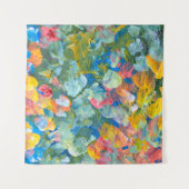 Tenture Abstraite brosse de frottement de point acrylique  (Devant (Horizontal))