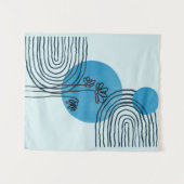 Tenture Abstraite feuille tropicale contemporaine du milie (Devant (Horizontal))