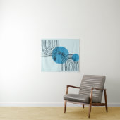 Tenture Abstraite feuille tropicale contemporaine du milie (En situation (horizontale))