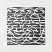 Tenture Abstraite ligne géométrique blanche moderne (Devant)