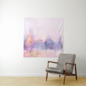 Tenture Abstraite peinture à l'huile paysage forestier d'h (En situation)