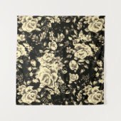 Tenture Abstraite texture de verre brillant fleuri vintage (Devant)