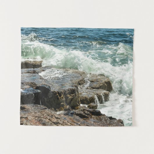 Tenture Acadia Rocky Shoreline Maine PELL (Devant (Horizontal))