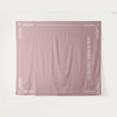 Tenture Accents de feuille rose élégants (Devant (Horizontal))