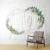 Tenture Accessoire de baptême en luxe eucalyptus doré (En situation (horizontale))