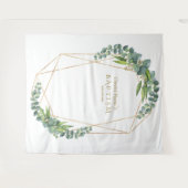 Tenture Accessoire de baptême en luxe eucalyptus doré (Devant (Horizontal))