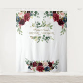 Tenture Accessoire de Fête de Fiançailles Fleurs Rose Bour (Devant)