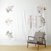 Tenture Accessoire de fête de mariage Rose Gold Floral Blu (En situation (horizontale))