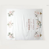 Tenture Accessoire de fête de mariage Rose Gold Floral Blu (Devant (Horizontal))