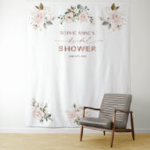 Tenture Accessoire de fête de mariage Rose Gold Floral Blu (En situation)