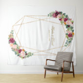 Tenture Accessoire de mariage doré floral safran eucalyptu (En situation (horizontale))