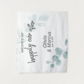 Tenture Accessoire de mariage eucalyptus aquarelle bleu po (Devant)
