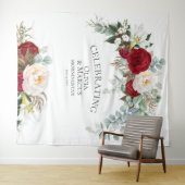 Tenture Accessoire de mariage Eucalyptus Paeonia Ivory Rou (En situation (horizontale))