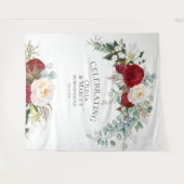 Tenture Accessoire de mariage Eucalyptus Paeonia Ivory Rou (Devant (Horizontal))