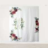 Tenture Accessoire de Mariage Fleurie Rose Bourgogne Autom (Devant)