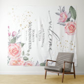 Tenture Accessoire de mariage floral rose poussiéreux (En situation (horizontale))