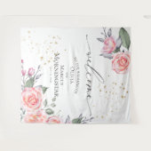 Tenture Accessoire de mariage floral rose poussiéreux blus (Devant (Horizontal))