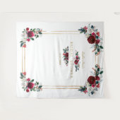 Tenture Accessoire de photo de Baby Shower Floral Burgundy (Devant (Horizontal))