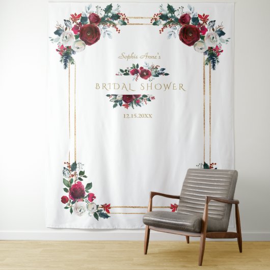 Tenture Accessoire de photo de douche nuptiale florale de (En situation)