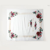 Tenture Accessoire de photo de mariage floral de Bourgogne (Devant (Horizontal))