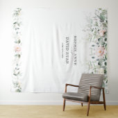 Tenture Accessoire de photo de mariage floral rose avec ve (En situation (horizontale))