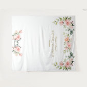 Tenture Accessoire de photo de mariage floral rose pour un (Devant (Horizontal))