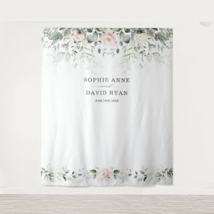 Tenture Accessoire de photo de mariage floral rose verdure