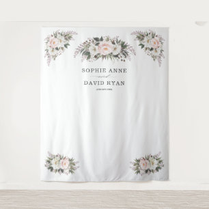 Tenture Accessoire de photo de mariage Rose Gold Floral Bl