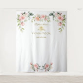 Tenture Accessoire de photo de première communion avec mot (Devant)